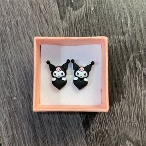 Kuromi Sanrio Black Heart Earrings